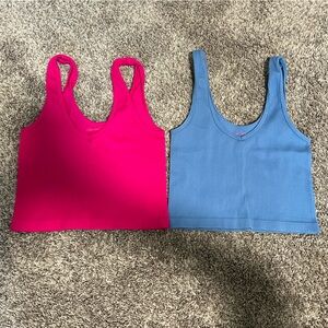 Bundle of 2 Suzette Collection Seamless Cropped Tank Tops